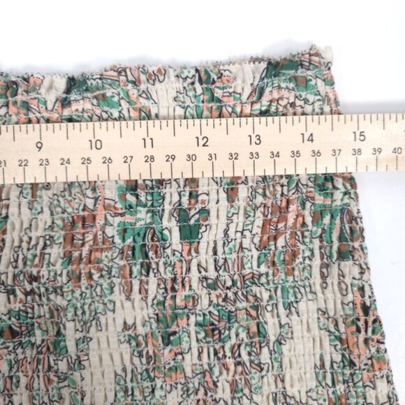 NWT VERONICA BEARD Multi Melodie Smocked Mini Skirt Stone Floral Size 6 - Picture 10 of 15